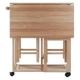 thumbnail image 4 of Winsome Wood Suzanne 3-PC Space Saver Set, 2 Tuck-away Stools, Natural Finish, 4 of 8