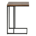 thumbnail image 3 of Kate and Laurel Lockridge Modern C-Shape End Table, 19 x 12 x 27, Walnut Brown and Black, Decorative Minimalist Accent Table for Storage and Display, 3 of 9