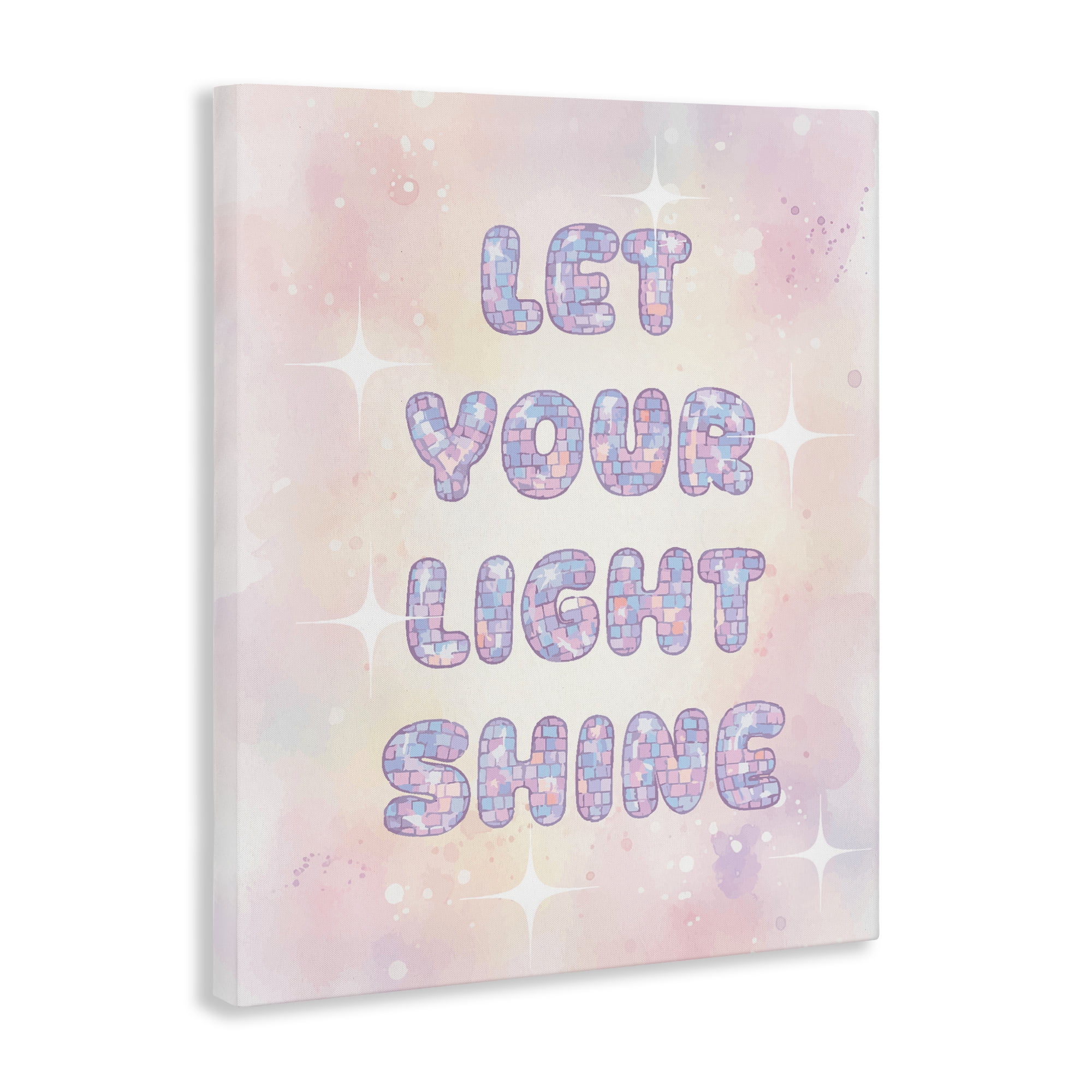 Stupell Industries Let Your Light Shine Pastels Canvas Wall Art, design by Lil' Rue