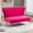 Red, variant on Reception Velvet Loveset Sofa with Golden Legs, Orange