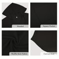 thumbnail image 7 of TARAINYA Women's Long Sleeve V Neck Waffle Weave Drawstring Hoodie Pullover, 7 of 7