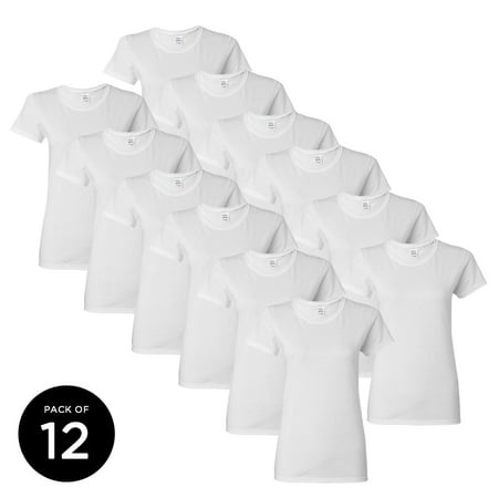 

Gildan Women T-Shirts Value Pack White Shirts for Women Plain Shirts Sleep Shirts - Single OR Pack of 6 OR Pack of 12 Shirts for Women Gildan T-shirts for Women T-shirt Casual Shirt Basic Shirts