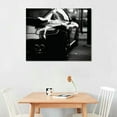 thumbnail image 2 of Nawypu  Large Modified Porsche Turbo Black & White Framed Canvas Picture Wall Art Print 20x16 inch, 2 of 4