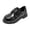 Black, variant on SRZYMJ Boys Girls Classic School Uniform Comfort Oxford Dress Shoes Loafer Flats Black 9-9.5 Years