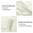 thumbnail image 4 of Peace Nest 3 Piece Pintuck Pinch Pleat Comforter Set, Bedding Set for All Season, Cream Twin, 4 of 4