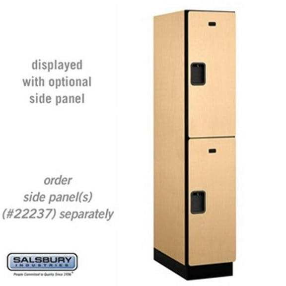 SalsburyIndustries  Double Tier 1 Wide Extra Wide Designer Wood Locker- Maple - 24 in. Deep
