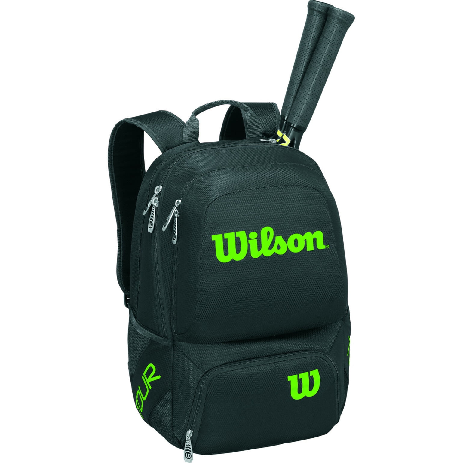 Wilson TOUR V Carrying Case Backpack Tennis Racquet Black Lime