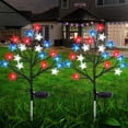 thumbnail image 6 of AuroraX 4th of July Outdoor Lights Patriotic Garden Stakes Solar Star Red White Blue Waterproof Yard Decor, 6 of 6