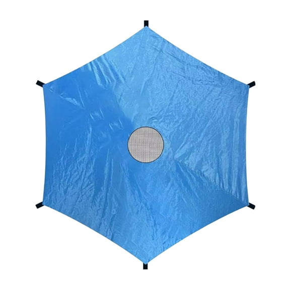 6/8/10/12/14-Foot Trampoline Sunshade Cover UV Resistant Waterproof Oxford Cloth Universal 6 Poles Trampoline Canopy Sun Protection Rainproof Tent Cover