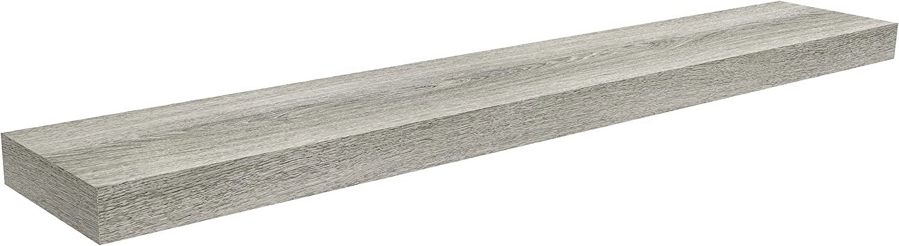 Ballucci 36" Floating Shelf, Wood Wall Mount Shelf with Invisible Bracket, 6" Deep, Gray