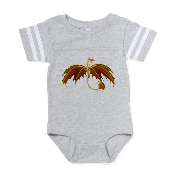 CafePress - Leaf Dragon - Cute Infant Baby Football Bodysuit