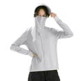 thumbnail image 2 of Lenago Shirts for Women UPF 50+ UV Sun Protection Shirt with Hoods & Face Mask Zipped Up Tops Lightweight Quick Dry Hiking Running Outdoor Wear Plus Size Available, 2 of 6