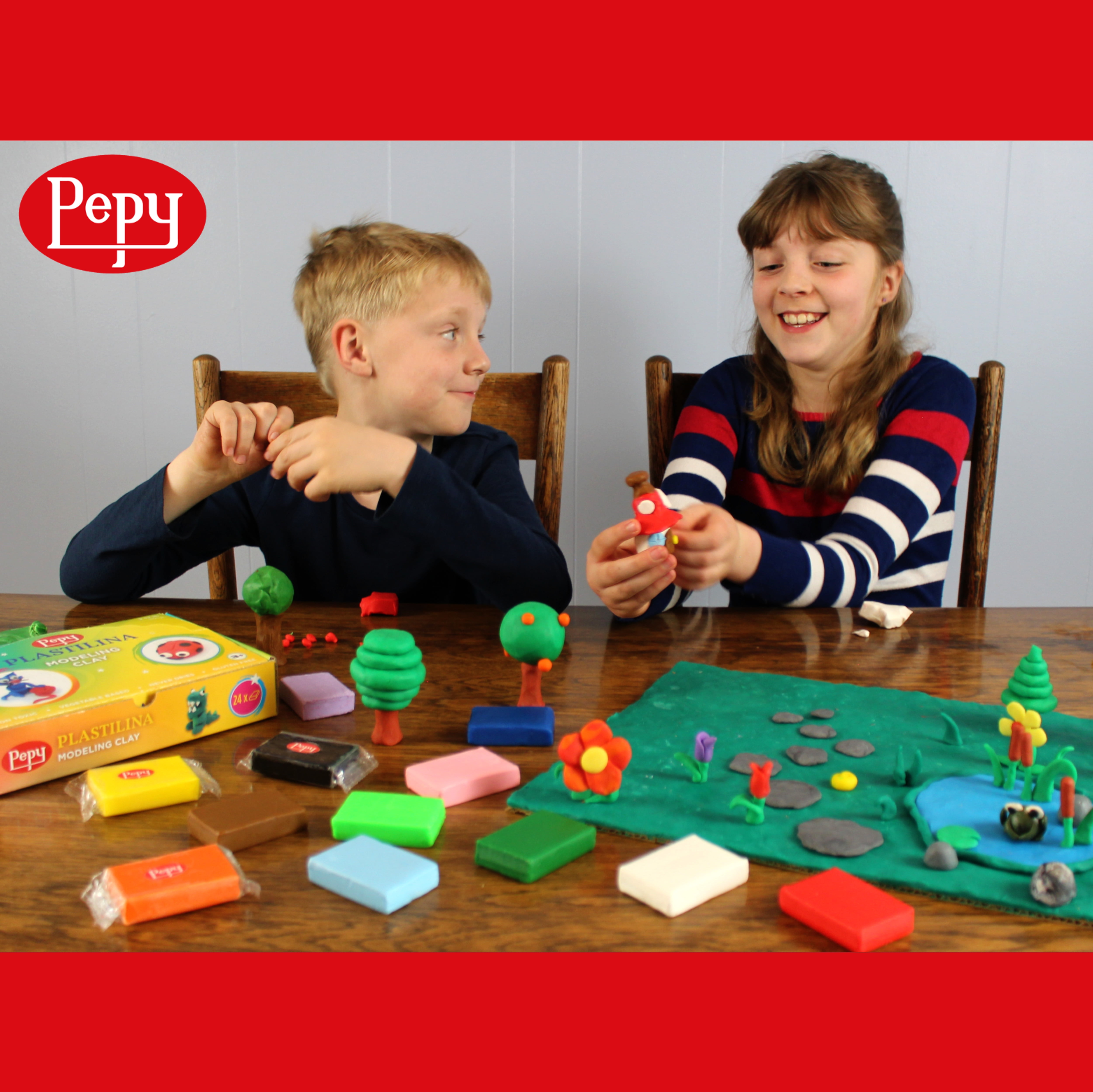 Pepy Plastilina Reusable and Non-Drying Modeling Clay; Set of 24 Bars, 1.4 Ounce Each, Multicolor, includes Tutorial Book and Tools