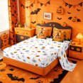 thumbnail image 3 of Homewish Halloween ABC Print A 7-Piece Twin Bedding,Cartoon Pumpkin Lantern Bedding Comforter Set,Halloween Reversible, 3 of 8