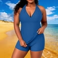 thumbnail image 2 of RXMEKW Plus Size Swimwear Top for Women with Built-In Bralette, Adjustable Straps and Split Back Design, Matching Bottoms Included for Beach and Pool, 2 of 8