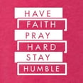 thumbnail image 6 of Wild Bobby Have Faith Pray Hard Stay Humble Inspirational/Christian Women Tri-Blend Racerback Tank Top, Shocking Pink, Small, 6 of 6