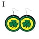 thumbnail image 1 of Pendientes para mujer, regalos para mujer, pendientes de San Patricio, pendientes de sombrero verde geométrico irlandés, joyería para mujer, pendientes de moda., 1 of 2