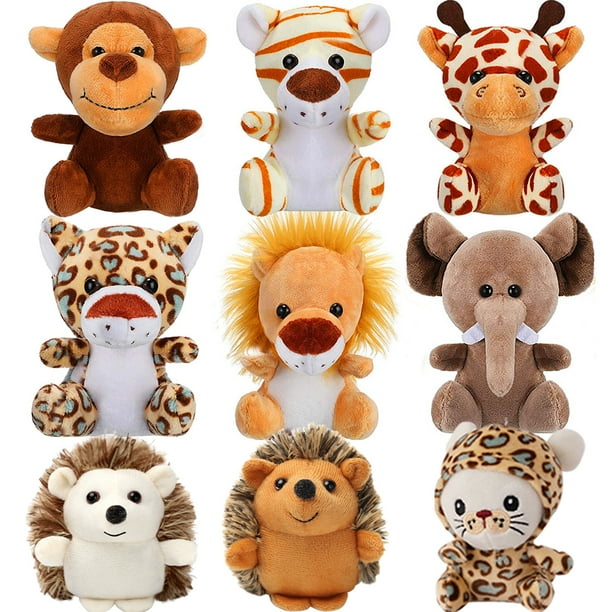 9Pcs Small Stuffed Animals Bulk, Cute Stuffed Animal Keychains Bulk