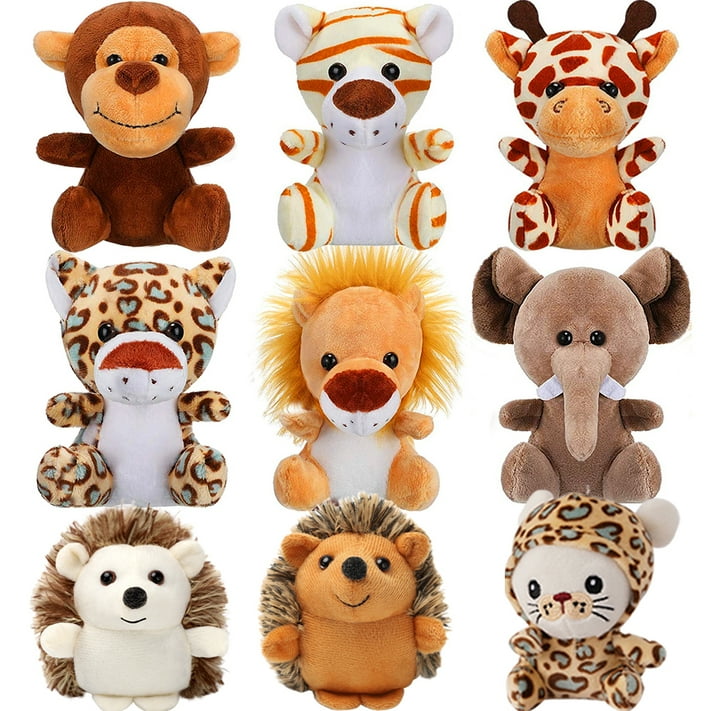 9Pcs Small Stuffed Animals Bulk, Cute Stuffed Animal Keychains Bulk
