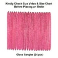 thumbnail image 5 of Efulgenz Pink Wedding Bangles Set Plain Textured Glass Bangles Bollywood Bracelets Bridal Bangle Indian Bangle Set Fashion Jewelry Accessories for Women (24 Pcs) Size 2.6, 5 of 7