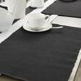 thumbnail image 3 of Design Imports Ensemble de 6 Napperons Côtelés Noirs, 3 of 4
