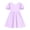 Purple, variant on Toddler Girl Short Sleeve Dress 11-12 Years Kids Summer A-Line Twirly Skater T-Shirt Dresses V-Neck Summer Beach Dress Red
