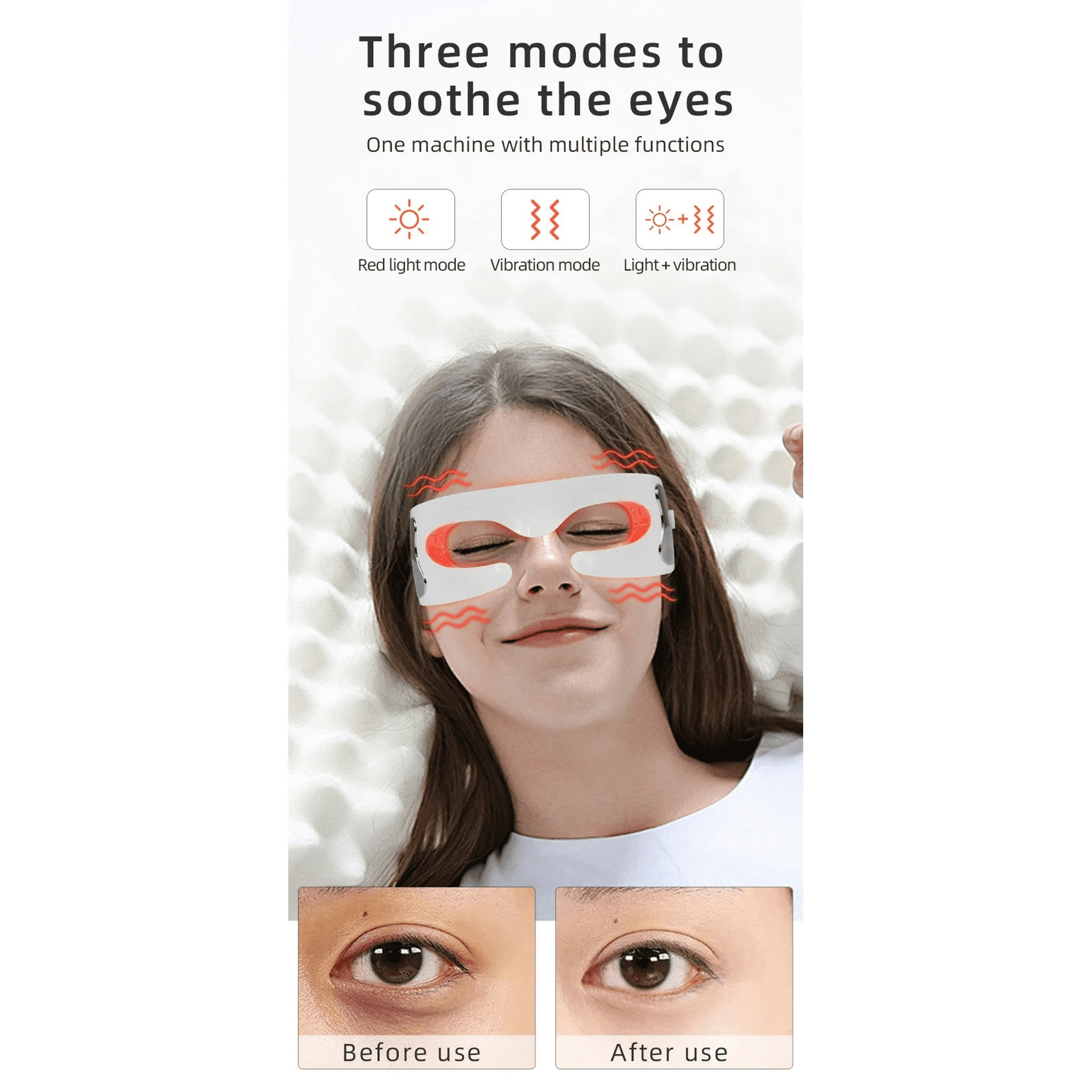 Vibrating Red Light Eye Massager for Soothing and Refreshing the Eye Area