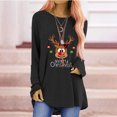 thumbnail image 1 of Pntutb Mujer Casual Cuello Redondo Navidad Manga Larga Estampado Camiseta Top Blusa Pntutb Pntutb-6581, 1 of 7
