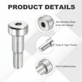 thumbnail image 3 of 16 Pcs 304 Stainless Steel Shoulder Bolt 6mm Shoulder Dia 8mm Shoulder Length M5x0.8 Thread Hex Socket Shoulder Bolts for Hydraulic Injection Molding Machinery Industries, 3 of 6