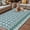 Blue Green, variant on Orange Floral Outdoor Rug for Patio/Deck/Porch, Non-Slip Large Area Rug 4 x 6 Ft, Country Boho Ethnic Art Flowers Motifs Indoor Outdoor Rugs Washable Area Rugs, Reversible Camping Rug Carpet Runner