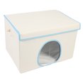 thumbnail image 1 of Maison Chauffante pour Chat, Maisonnette Chauffante Pliable pour Minou Résistante aux Intempéries, Abri Extérieur Isolé pour Chats Errants de la Communauté, Maisonnette Réchauffante pour Temps Froid avec Coussin Chauffant pour l'Hiver, 1 of 7