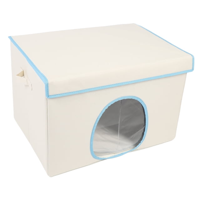Maison Chauffante pour Chat, Maisonnette Chauffante Pliable pour Minou Résistante aux Intempéries, Abri Extérieur Isolé pour Chats Errants de la Communauté, Maisonnette Réchauffante pour Temps Froid avec Coussin Chauffant pour l'Hiver