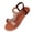 Coffee, variant on YgkuHd Women's Casual Flat Sandals Rhinestone Bowknot Accents Transparent PVC Straps Elastic Ankle Strap Padded Sole Pink,5.5