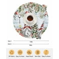 thumbnail image 6 of 13 Inch Round Placemats Set of 4, Blue Wooden Christmas Gnomes Non Slip Heat Insulation PP Table Mats, Xmas Tree Poinsettia Winter Washable Place Mats for Kitchen Dining Party Table Decor, 6 of 7