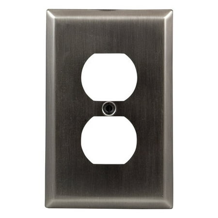 Ge 57241 Brushed Chrome Traditional Duplex Receptacle Wall Plate Ge 57241 Brushed Chrome Traditional Duplex Receptacle Wall Plate