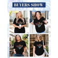 thumbnail image 3 of XCHQRTI Women Leopard Heart T-Shirt Plus Size Short Sleeve Graphic Shirt Valentine's Day Top, 3 of 7