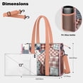 thumbnail image 5 of Teacher Tote Bag,Pioneer Flower Floral Print Pattern Teacher Utility Tote Bag,Large Work Tote Bags for Women with Multiple Pockets,Top Zipper Closure,13.8x10.6x6.7 Inch, 5 of 5