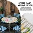 thumbnail image 5 of Easter Eggs Fitted Tablecloth with Elastic Edged, Round Table Cloth for Dining Table, Spring Watercolor Bunny Flower on Linen Waterproof Oil Proof Table Cover for Indoor Outdoor 36"-44", 5 of 8
