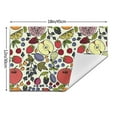 thumbnail image 3 of XMXT 1 Pcs Woven Placemats, Fruit Berry Graffiti Stain Resistant Anti-Skid Placemat for Kitchen Table, 12 x 18 inches, 3 of 6