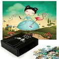 thumbnail image 2 of Ambesonne Mural Jigsaw Puzzle Durable Cardboard, Cartoon Little One Flamingo, 1000 pcs, Multicolor, 2 of 5