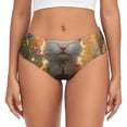 thumbnail image 1 of Balery Sunshine Flower Meditating Cat Ropa Interior de Algodón para Mujer con Dibujo – Braguitas Cómodas y Elásticas, Estilo Clásico-XX-Large, 1 of 6
