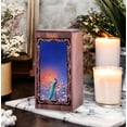 thumbnail image 6 of Blue Peacock Keepsake Urn for Ashes (5 Inch) – Cherry Blossom Wooden Cremation Urn, Small Memorial Urn for Men, Women & Loved Ones, 6 of 7