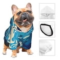 thumbnail image 2 of Bingfone Abstract Blue Skull Dog Clothes Hoodie, Pet Winter Coat,Puppy Sweatshirts for Small Dogs Boy Girl,Suitable for All Breeds-XX-Large, 2 of 6