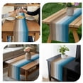 thumbnail image 6 of Table Runner Blue Brown Wood Grain Table Runners Farm Wooden Cotton Linen Dresser Scarf Kitchen Dining Table Decor for Home Dinner Party Decor 13x90 Inch, 6 of 9