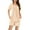 Beige, variant on Tnhcen Women's Casual Henley Sleepwear Set - Printed Button-Up Top with Front Pleats Short Shorts with Side Pockets Stretchy Loungewear (S-3XL)