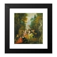 thumbnail image 2 of Nicolas Lancret 20x21 Black Modern Framed Museum Art Print Titled - Italian Comedians by a Fountain (C. 1717-1718), 2 of 5