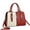 Wine, variant on Purses and Handbags for Women Leather Color Blocking Top Handle Tote Shoulder Bag Zip Compartments Crossbody Bags for Work Shopping Yellow