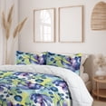 thumbnail image 2 of Ambesonne Floral Down Alternative Quilt Comforter, Print of Blooming Flowers, Twin XL, Lavender Blue Pale Green, 2 of 5