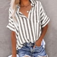 thumbnail image 2 of Aricy summer tops for women short sleeves V Neck T Shirts Trendy Casual Loose Tunic Tops Blouses Pullover Cozy Fashion Tunic Tees, 2 of 5