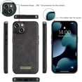 thumbnail image 2 of for iPhone 13 Wallet Case,Multifunction Zipper Purse Wallet Case [Card Slots][Cash Pocket][Kickstand] Detachable Magnetic Back Phone Cover for iPhone 13 6.1 inch (Black), 2 of 18